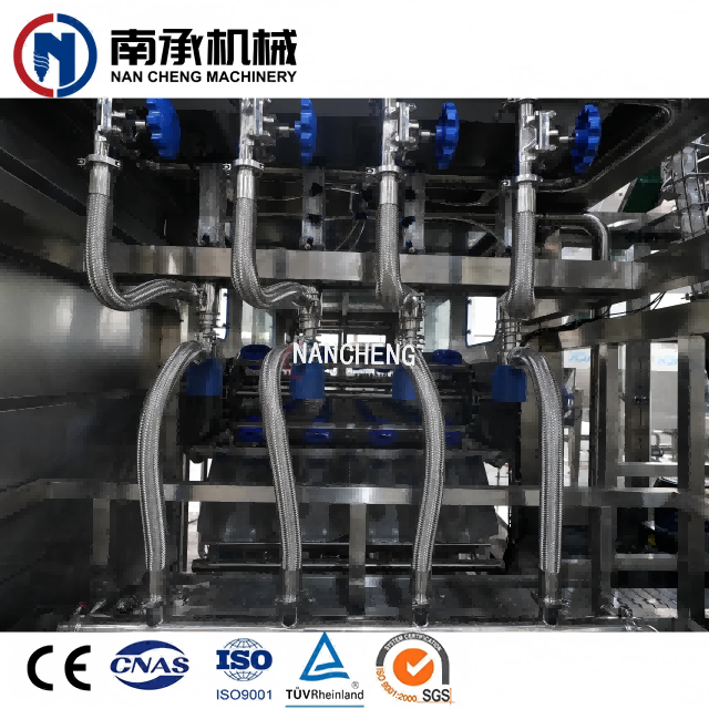 全自动5加仑桶水洗灌装旋盖三合一机(型号:QGF-600)