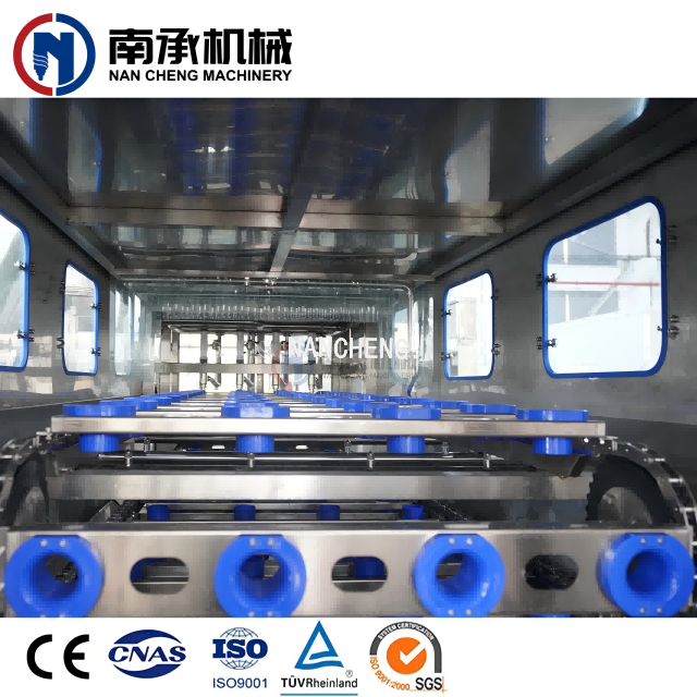 全自动5加仑桶水洗灌装旋盖三合一机(型号:QGF-600)