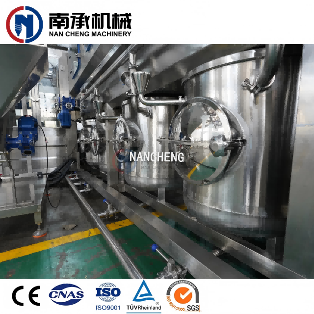 全自动5加仑桶水洗灌装旋盖三合一机(型号:QGF-600)